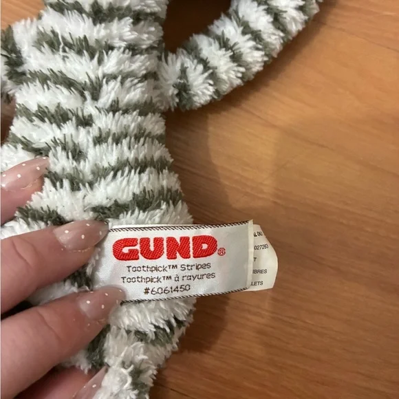 GUND Zag (or Stripe) Toothpick teddy bear plush with black and white stripes - Picture 3 of 3